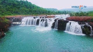 Bogatha Waterfalls Aerial View | Telangana tourism | Telangana Niagara | Hybiz TV