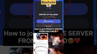 How to join Bloxfruits Private Server from Discord ? ️ #bloxfruit #privateserver #roblox