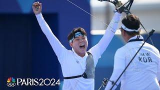 South Korea continues archery REIGN with men's team gold over France | Paris Olympics | NBC Sports