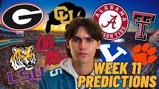 WEEK 11 COLLEGE FOOTBALL PREDICTIONS!