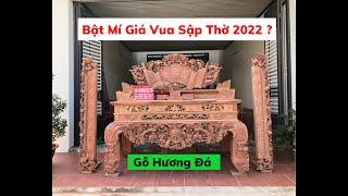 Báo giá vua sập thờ 2022 | sập thờ gỗ đẹp | sập thờ gỗ hương đá đẹp 2 cấp | Đồ Gỗ Thành Quyên