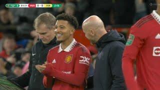 Jadon Sancho coming on vs Nottingham Forest | Man Utd vs Nottingham Forest | 0-0 |