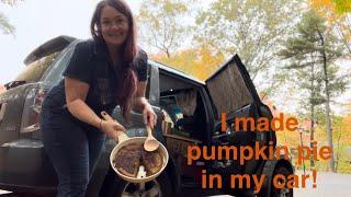 Living in a car | a bit more about my life | gratitude for it all | pumpkin pudding pie