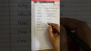 Wh- Question words ‍ #english# #improve#knowledge#develop#  #mind#grammar#