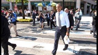 President Obama Walks The Streets Of Washington