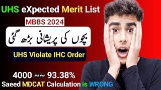 Cut off UHS Merit List 2024 || UHS Violate IHC order || Student Future Destroyed