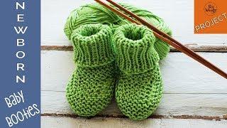 Newborn Baby Booties knitting pattern (straight needles) - So Woolly