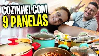 Preparando marmitas pra viagem- COZINHEI 9 PANELAS DE COMIDA 