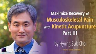 Maximize Recovery of Musculoskeletal Pain with Kinetic Acupuncture, Part III with Hyung Suk Choi