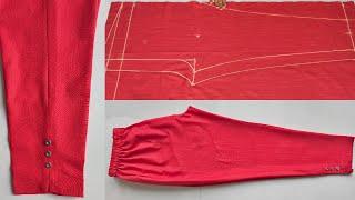 Very Easy Pant Trouser Cutting and stitching Step by Step | Pant Cutting and stitching for Beginners