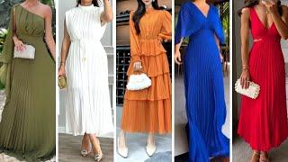 Tips for Choosing the Perfect Long Pleated Dress for Your Body Type #womenfaishion #rayeonaura