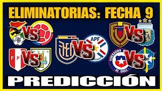 ELIMINATORIAS SUDAMERICANAS: FECHA 9 Análisis y predicción