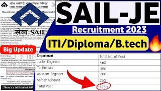 SAIL Junior Engineer Recruitment 2023 | Fresher | All Branches | SAIL Jobs 2023 | SAIL Vacancy 2023