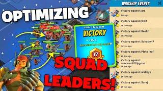 Using SQUAD LEADERS into Rank 17! (Global 100 Season 69) // Boom Beach Warships