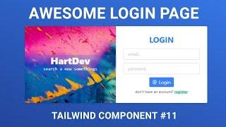 Awesome Login Page - Tailwind Component #11