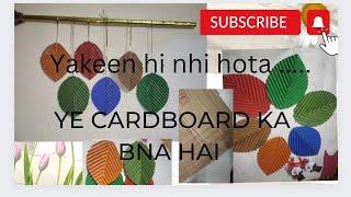 unique wall decor using cardboard  #viral #handmade #diy #cardboardcraft #bestoutofwaste