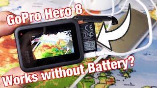 GoPro Hero 8: Can You Video Record without Battery? Only w/ Cable or Power Bank? YES!