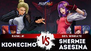 KOF XVKIONECIMO (Mature/Vice/Iori) vs SHERMIE ASESINA (Shermie/Athena/Leona)Ranked Match - 12/24