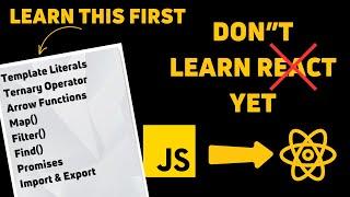 JavaScript Concepts You Need to Know To Learn React JS | JavaScript Crash Course For React