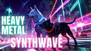 SYNTHWAVE METAL PLAYLIST || CYBERPUNK GUITAR EPIC MUSIC || MUSIC TO HARD WORKING