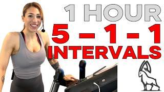 1 HOUR 5 - 1 - 1 Intervals! | Treadmill Follow Along!