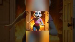 MotherCat’s HouseFire Becomes a Nightmare!#animation #shorts #ai #cat #cute #story