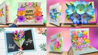 DIY - 3D Birthday Card | flower Pop-Up Birthday Card | Special Birthday Card | Easy Flower Card