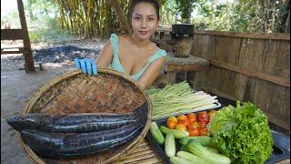 Fish crispy with vegetable cook recipe and eat - Amazing cooking