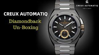 CREUX AUTOMATIQ Diamondback Unboxing CA-06 - a Handsome 40MM Sports watch