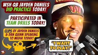 Jayden Daniels POSITIVE NEWS! "I WANT TO PLAY!" | Jayden Speaks to Media About Rib & Game Status!