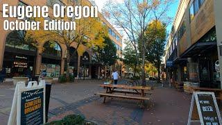 Downtown Eugene Oregon Walking Tour 4k