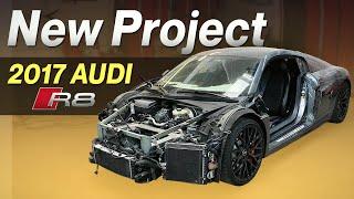 REBUILDING CRASHED 2017 AUDI R8 FRONT END DAMAGE REPAIR (PART 1)