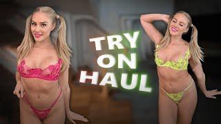 4K TRANSPARENT Sheer LINGERIE Try On Haul With Paige Summers