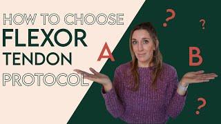 Pick the RIGHT one...How to pick a flexor tendon protocol that will succeed!