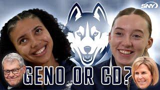 UConn stars Paige Bueckers & Azzi Fudd answer the fun question, Geno Auriemma or Chris Dailey? | SNY