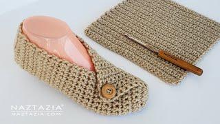 How to Crochet Crossover Slippers from a Rectangle Pattern DIY Tutorial for Handmade Gifts