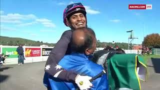 Jockey Suraj Narredu posted his first victory in Australia, riding filly Pasheona