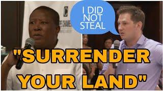 White Man Confronts Malema To Defend His Land