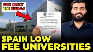 Study in Spain for Just 591 Euros! | Top Affordable Universities | 2025