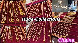 Huge Chain necklace collections from Tanishq | Chain designs | Chain necklaces | Chains | Hyderabad