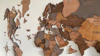 HOW TO MAKE A 3D WORLD MAP FROM WOOD. WOODWORKING