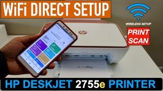 HP DeskJet 2755e WiFi Direct Setup, Wireless Printing Review.