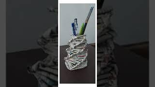 Paper pen holder making. easy paper craft. Nivedya.R