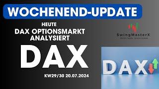 DAX WOCHENENDANALYSE KW29 - weiter Abwärtsdruck/ wann dreht der Dax nach oben/ Analyse Optionsmarkt