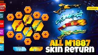 All M1887 Skin Return Event Confrim Free Fire| Poker Mp40 Return Bangladesh server | FF New Event