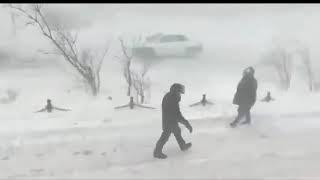 Severe blizzard hits Anadyr, Chukotka  Snow storm in Russia 2021