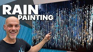 Painting RAIN using a GIANT ROTATING BARREL!