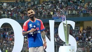 Virat Kholi interview at Wankhede stadium! Crowd Chanting Kohli! 40,000 people