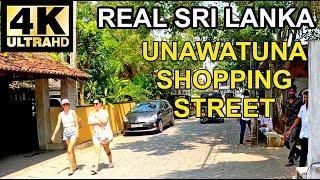 Walking in Sri Lanka UNAWATUNA Streets - 4K 60FPS HDR, Street Sounds, ASMR, No Talk