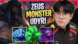 ZEUS IS A MONSTER WITH UDYR! - T1 Zeus Plays Udyr TOP vs Fiora! | Season 2024